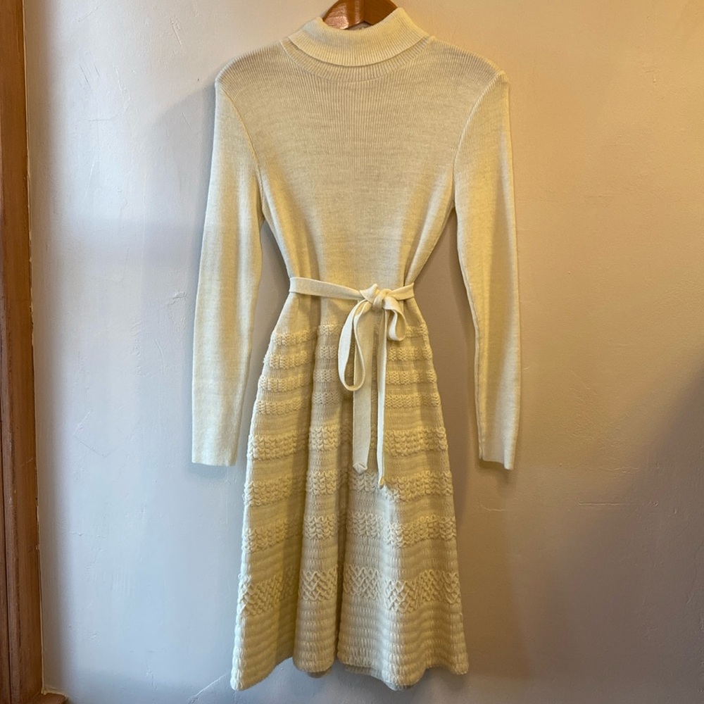 Vintage long sleeve turtleneck sweater dress
